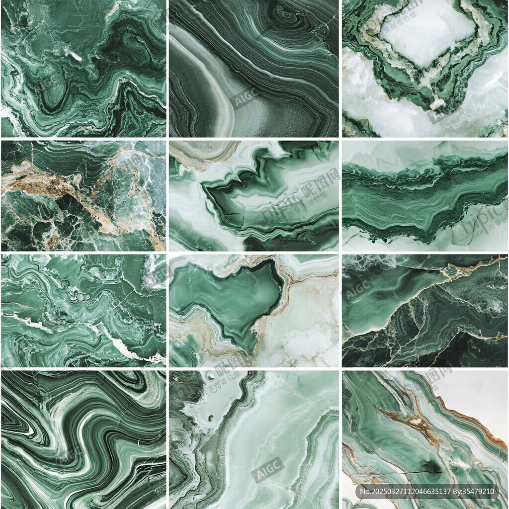 绿纹大理石纹理素材集合