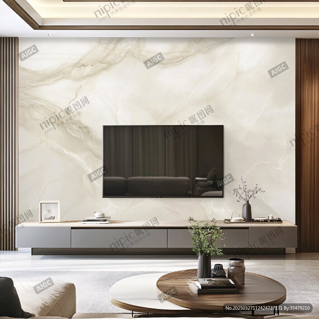 现代简约风客厅电视背景墙