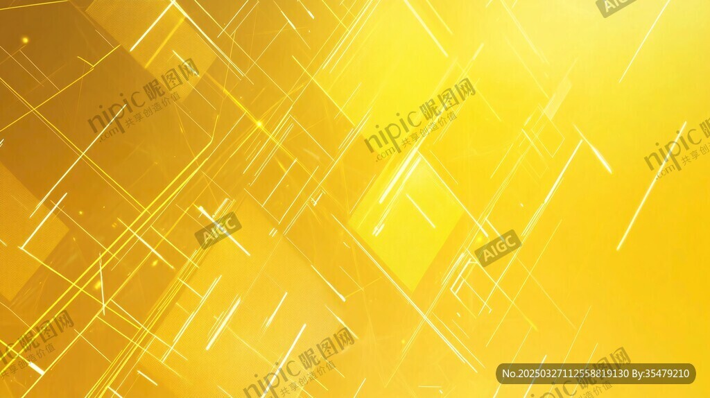 金色线条动感几何背景图