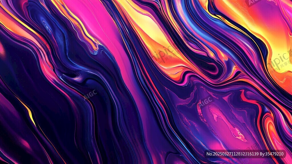 梦幻炫彩流体艺术背景图