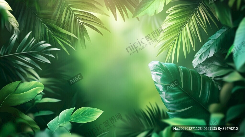梦幻热带绿植光影世界