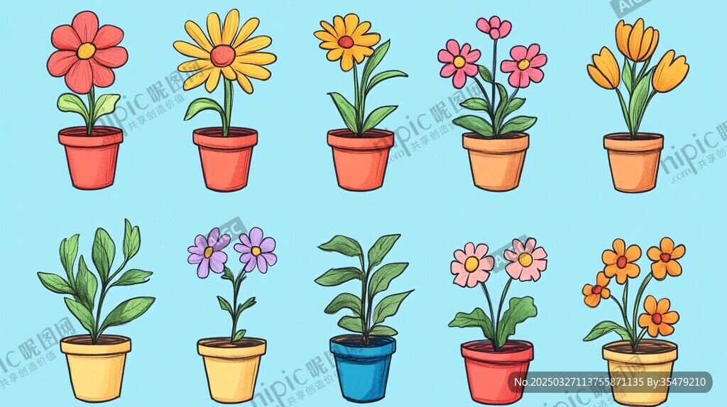 盆栽花卉集合