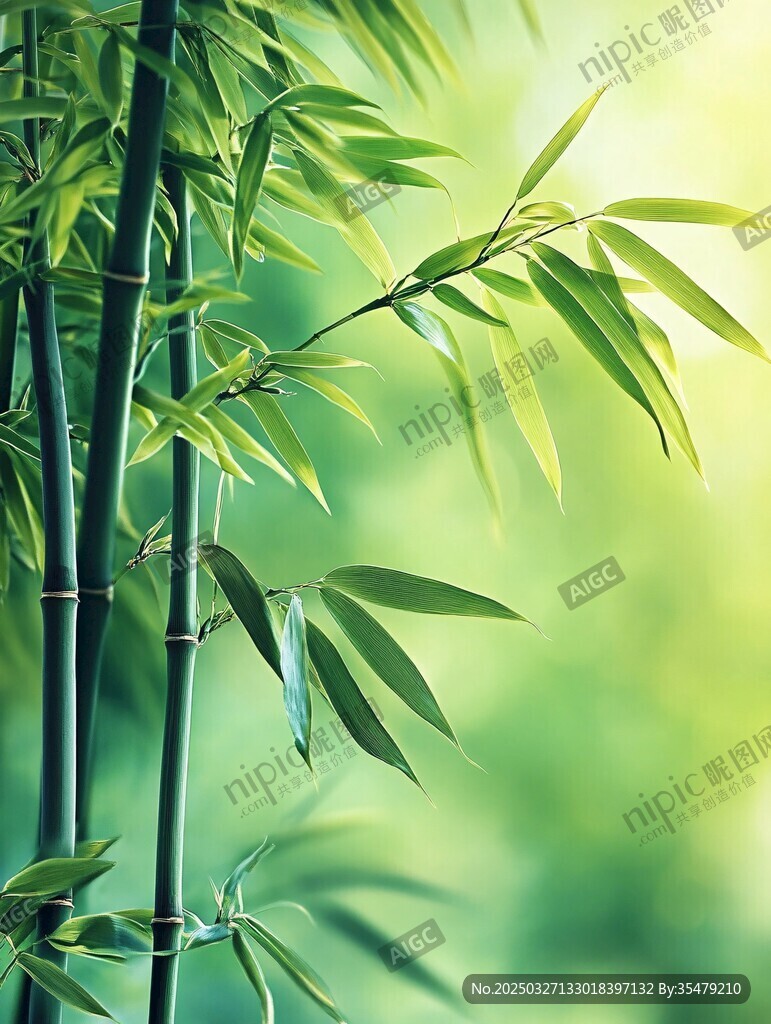 翠绿修竹 尽显自然生机