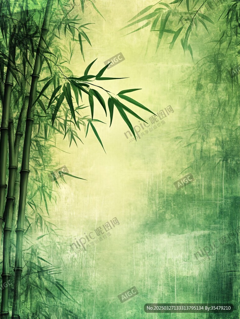 清幽竹林背景图