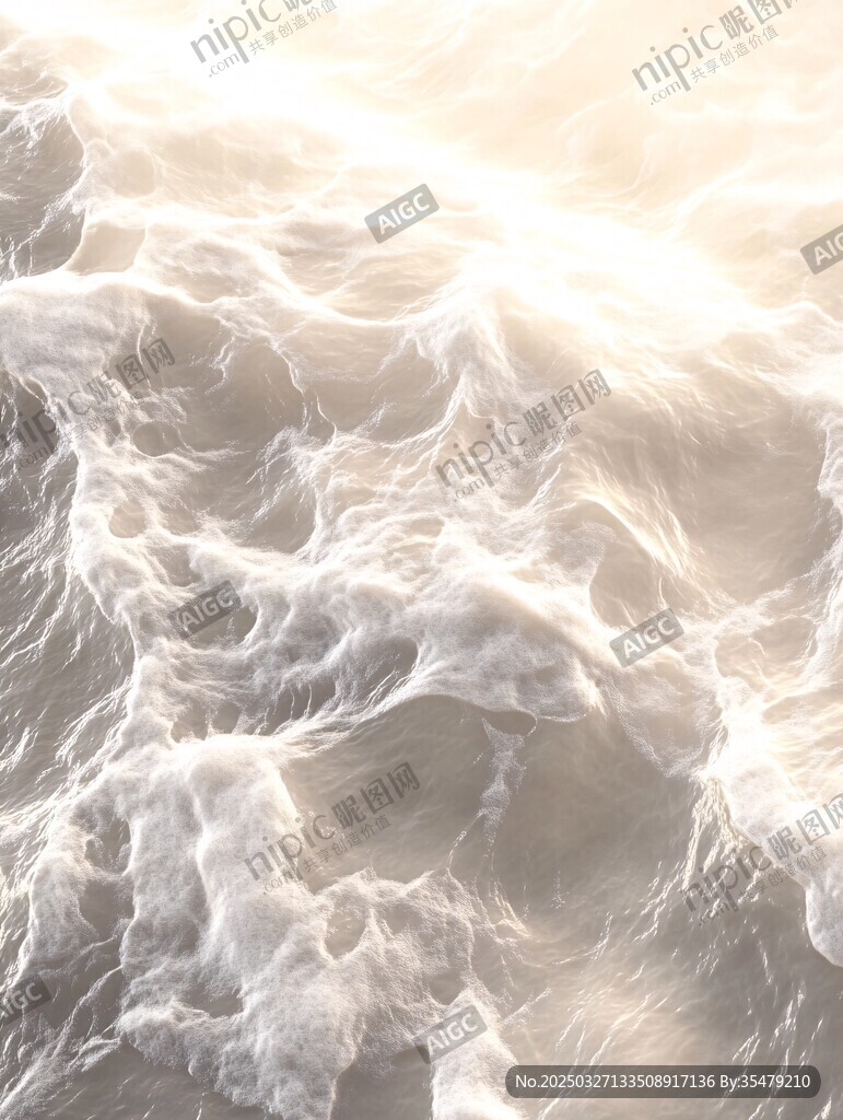 波光粼粼的海浪景象