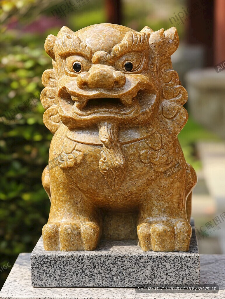 石狮子雕塑 传统中式摆件
