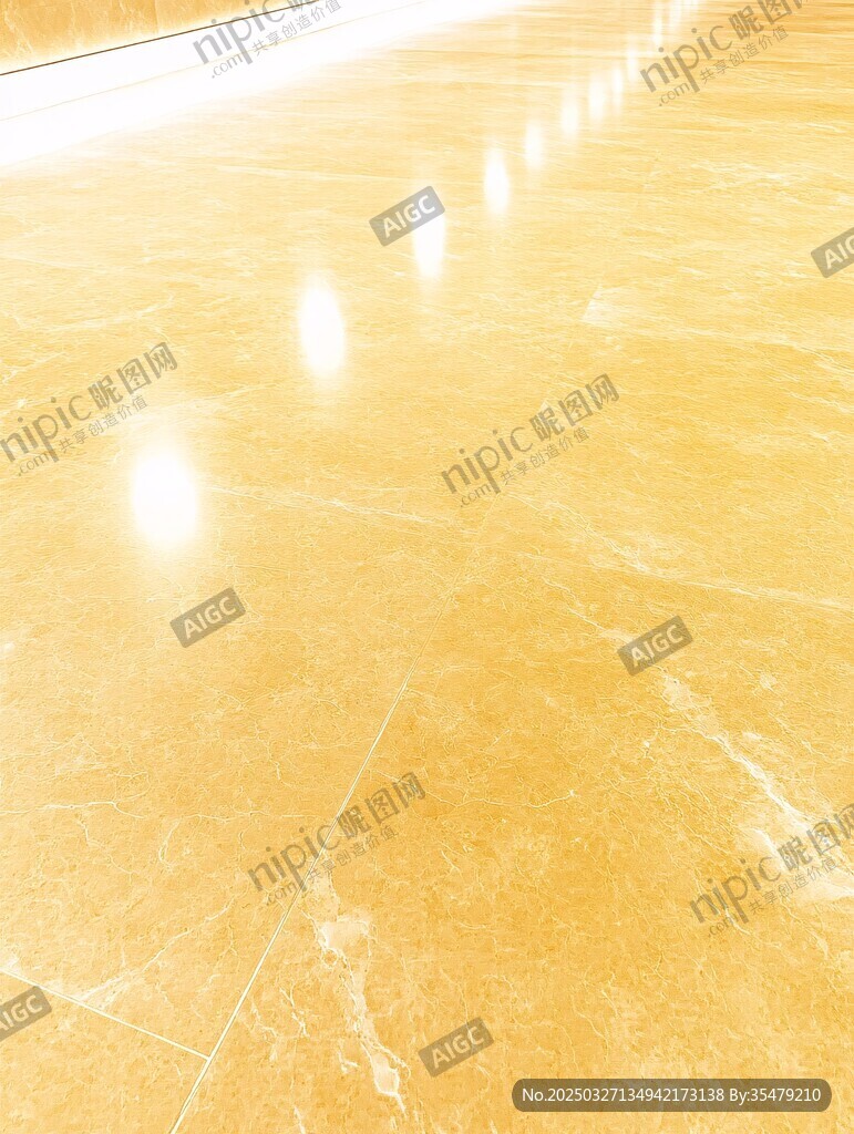 金黄大理石地面质感特写
