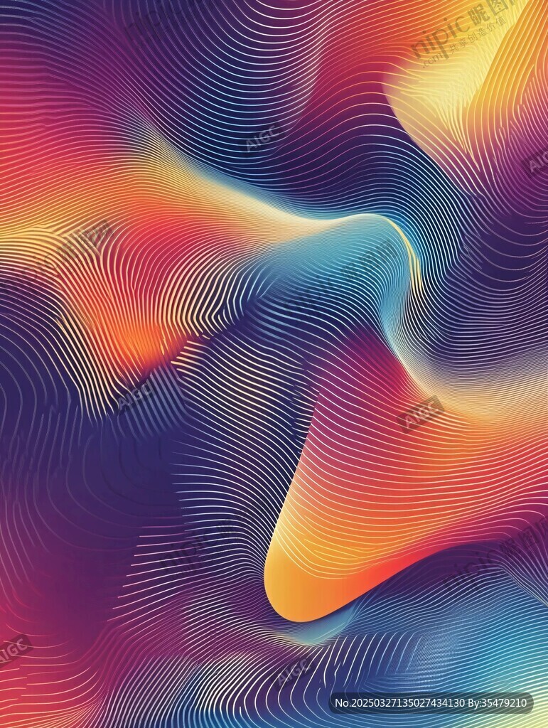 梦幻炫彩流体艺术图案