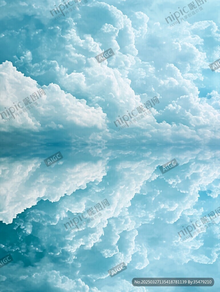 梦幻云海倒影美丽景致