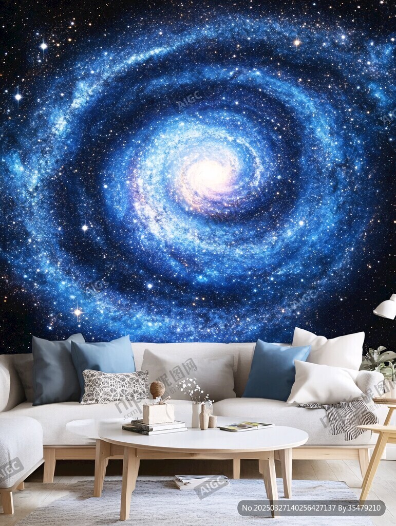 梦幻星空客厅装饰背景墙