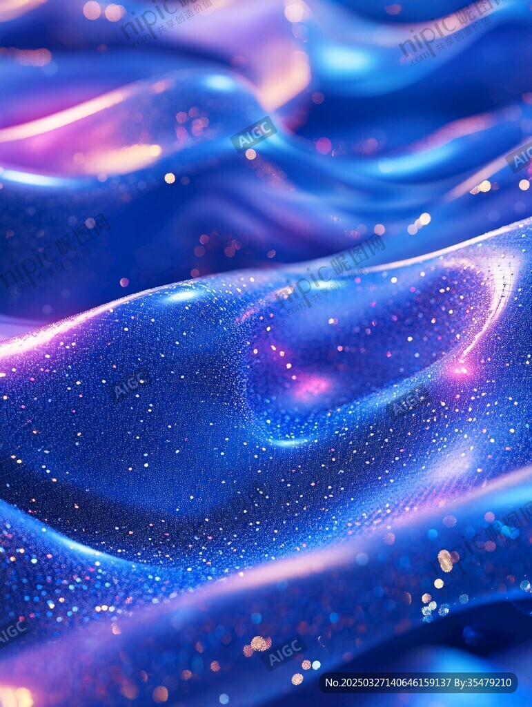 梦幻蓝色星空流动纹理
