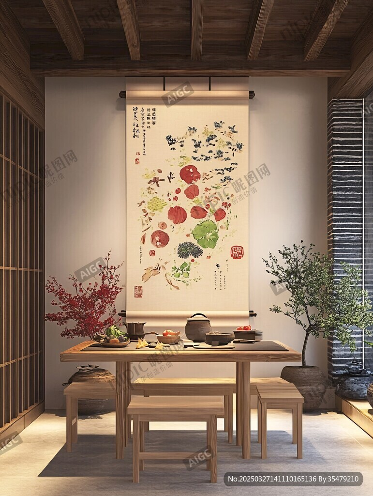 中式茶室的雅致禅意空间