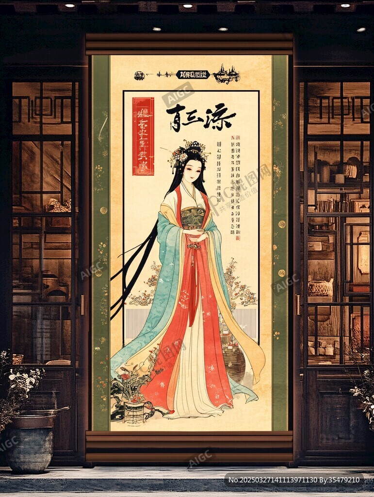古典美人王昭君画像