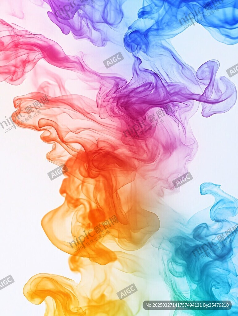 五彩斑斓的梦幻烟雾