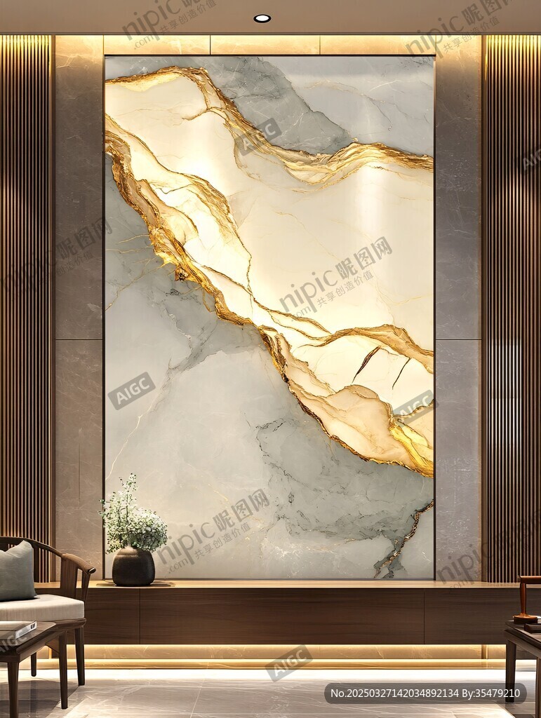 奢华大理石纹理艺术背景墙