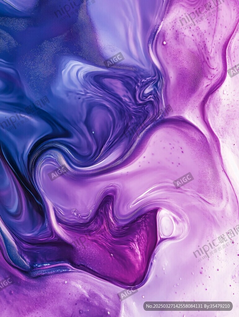 梦幻紫蓝流体艺术纹理