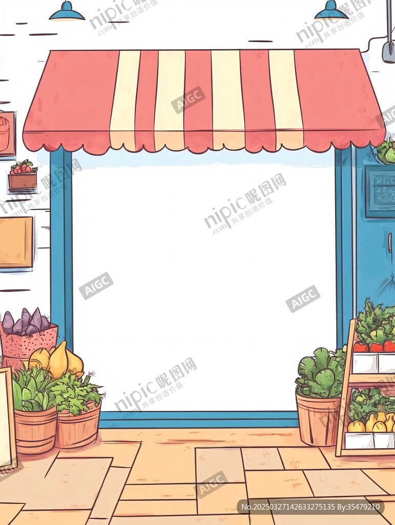 街边蔬果小店的清新门面