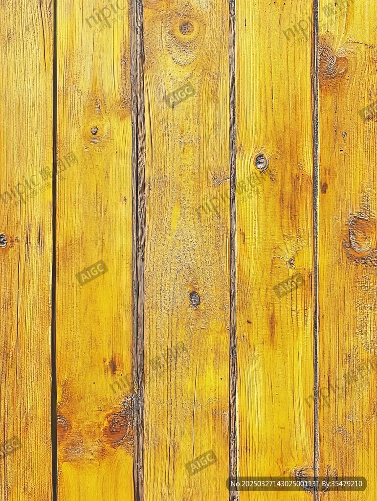 黄色木纹木板纹理背景