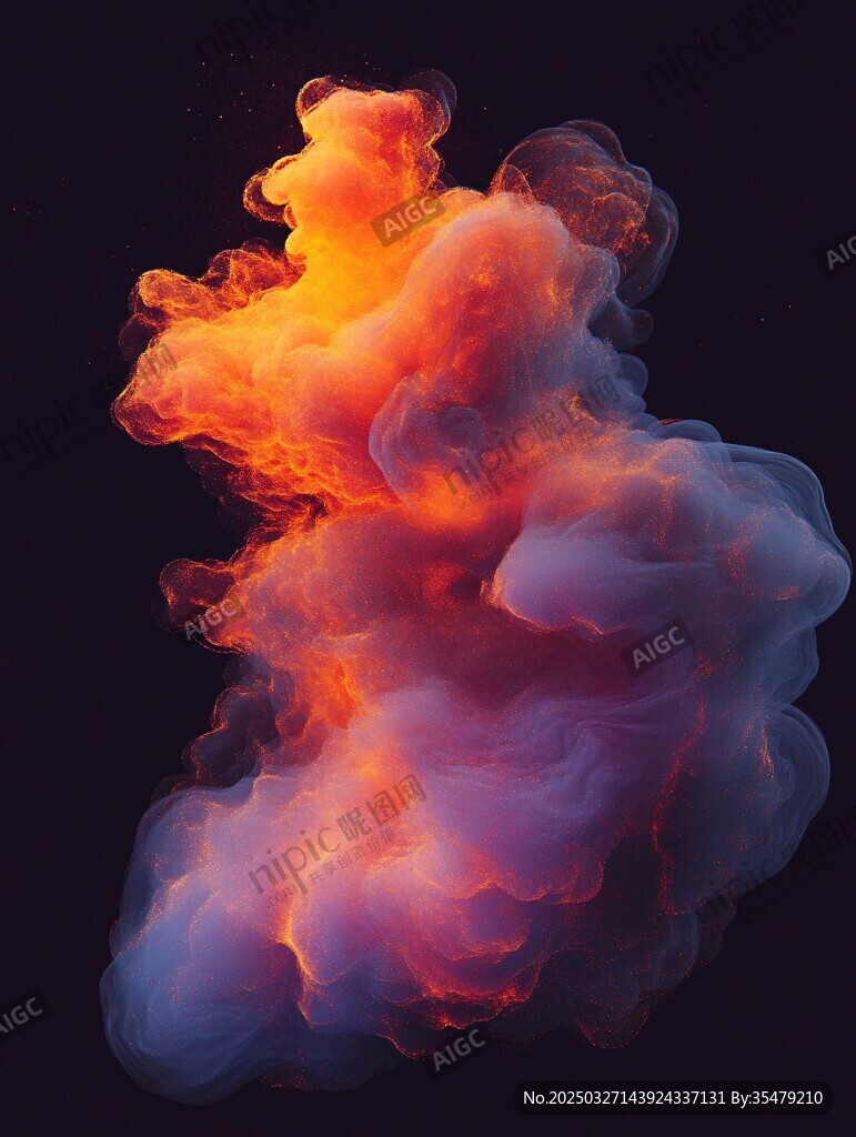 梦幻炫彩烟雾特效画面