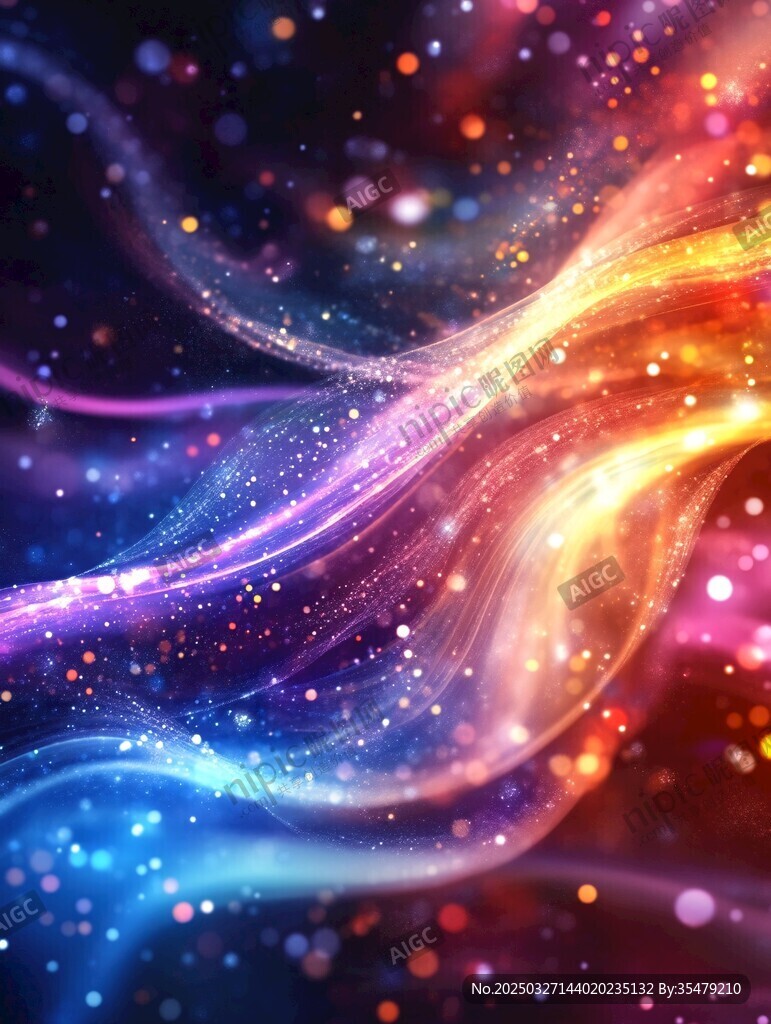 梦幻炫彩流体光影背景