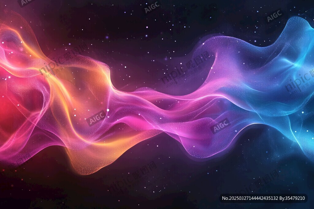 梦幻炫彩流动光影背景图