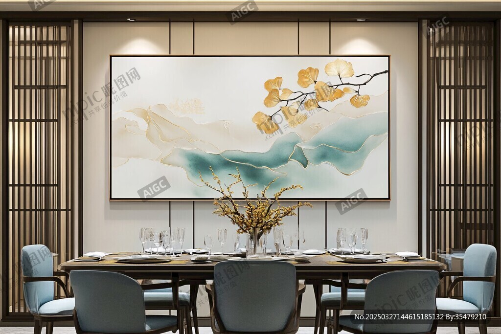 中式餐厅挂画营造雅致氛围