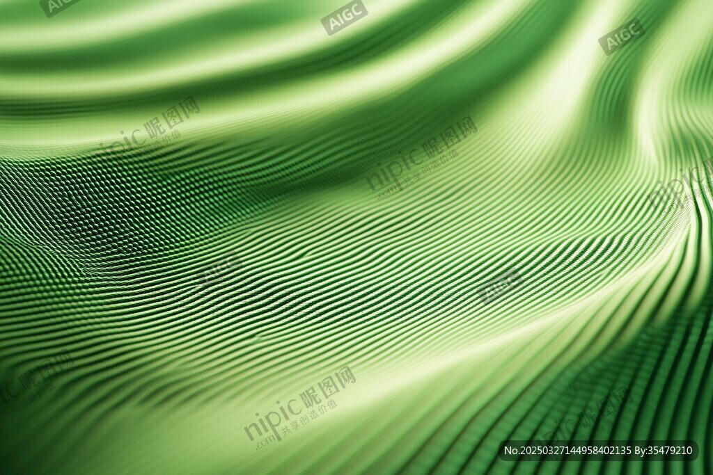 翠绿波纹质感抽象背景图
