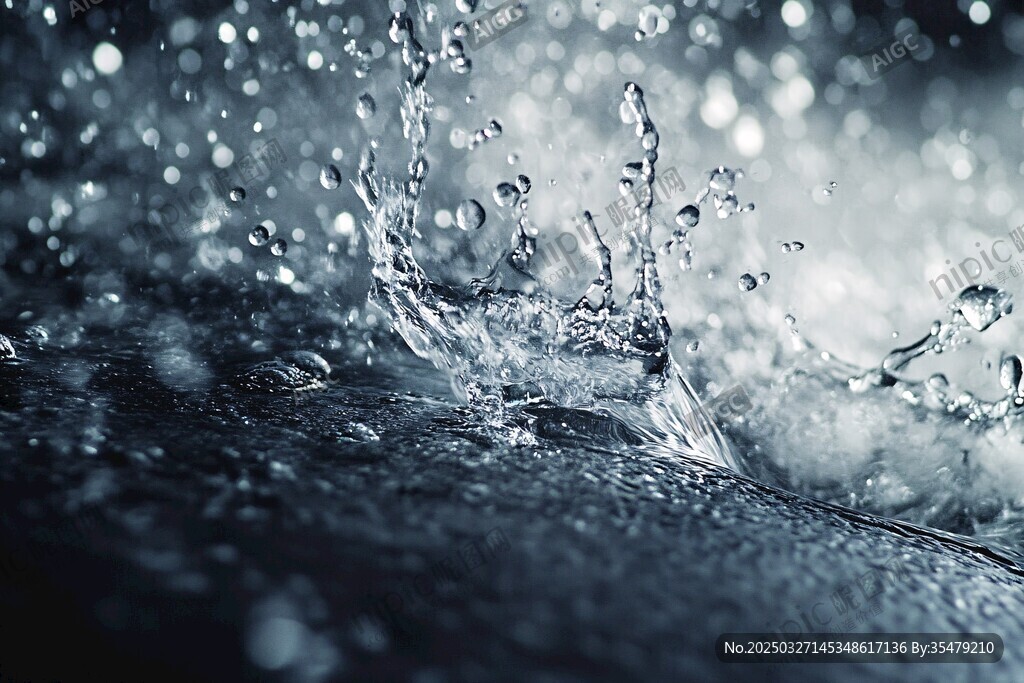 水滴飞溅的动感瞬间