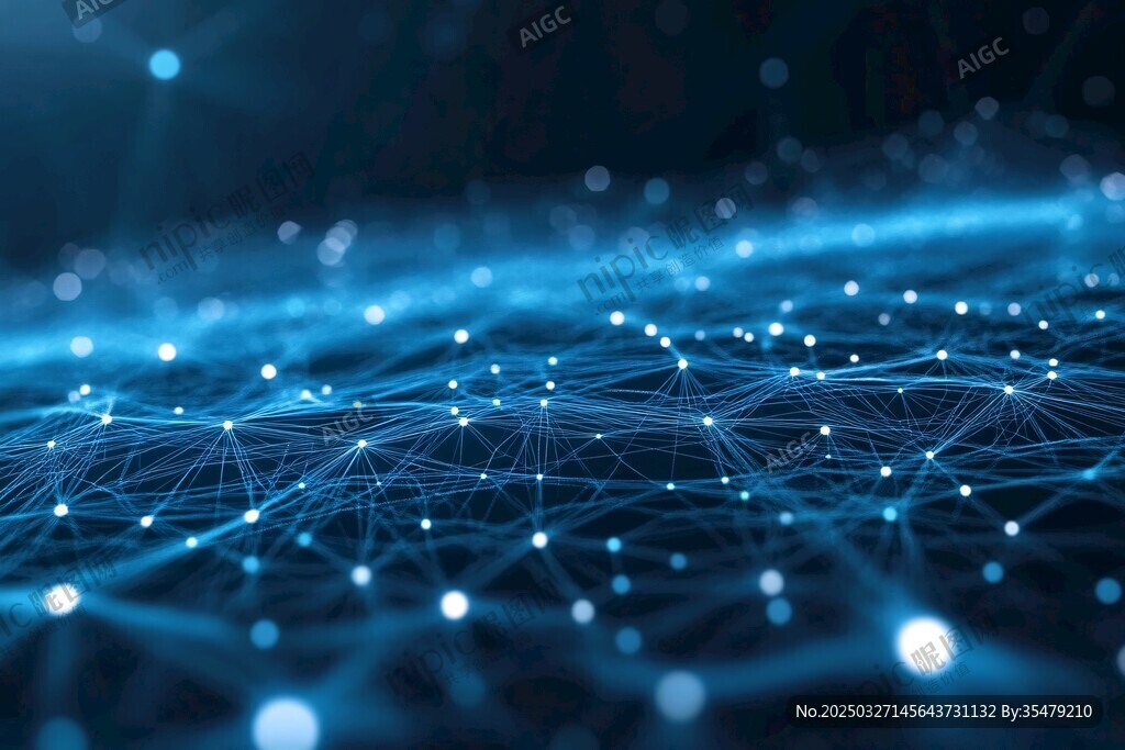 科技感网络线条背景画面