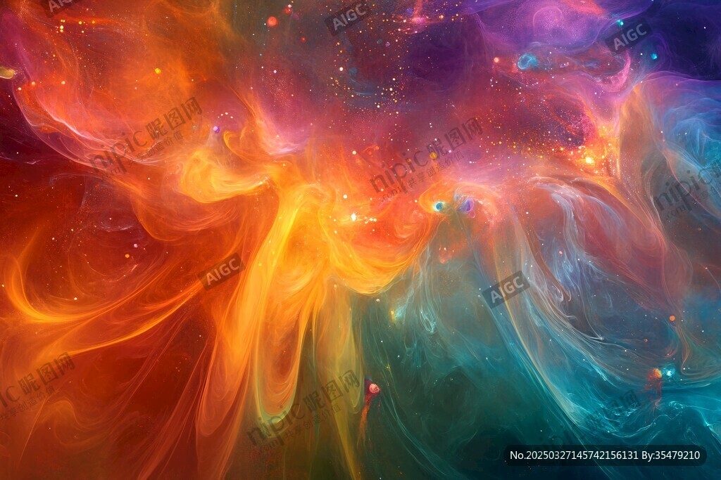 梦幻绚丽的宇宙色彩景观