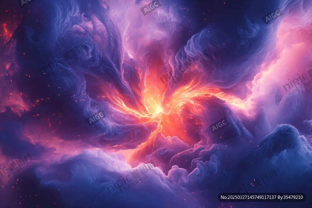 梦幻宇宙星云壮丽景观