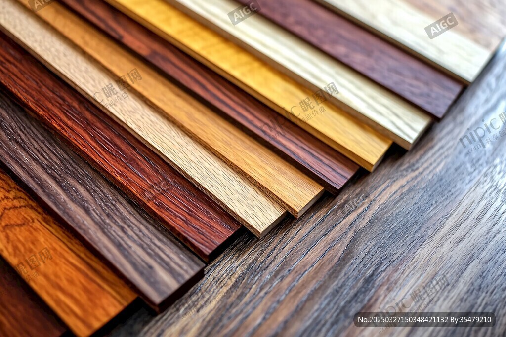 多样实木板材展示