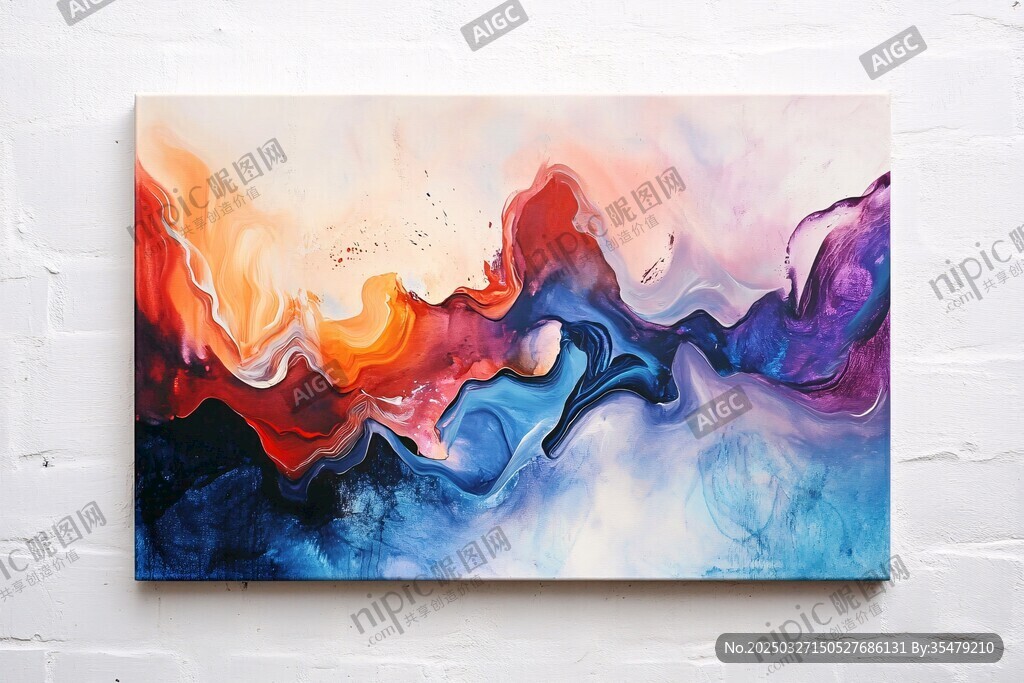 抽象流体艺术画作展示