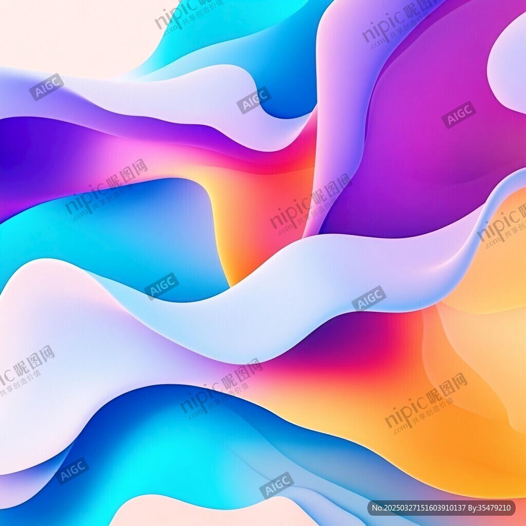 梦幻流体色彩抽象艺术图案