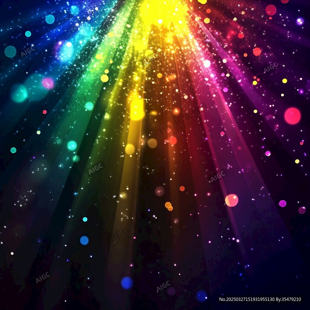 梦幻炫彩光线背景图
