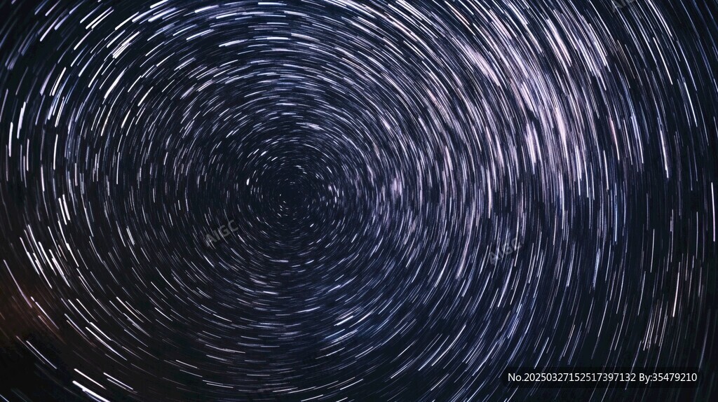 星轨漩涡 梦幻夜空之美