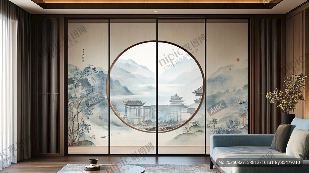 中式屏风装点雅致客厅空间
