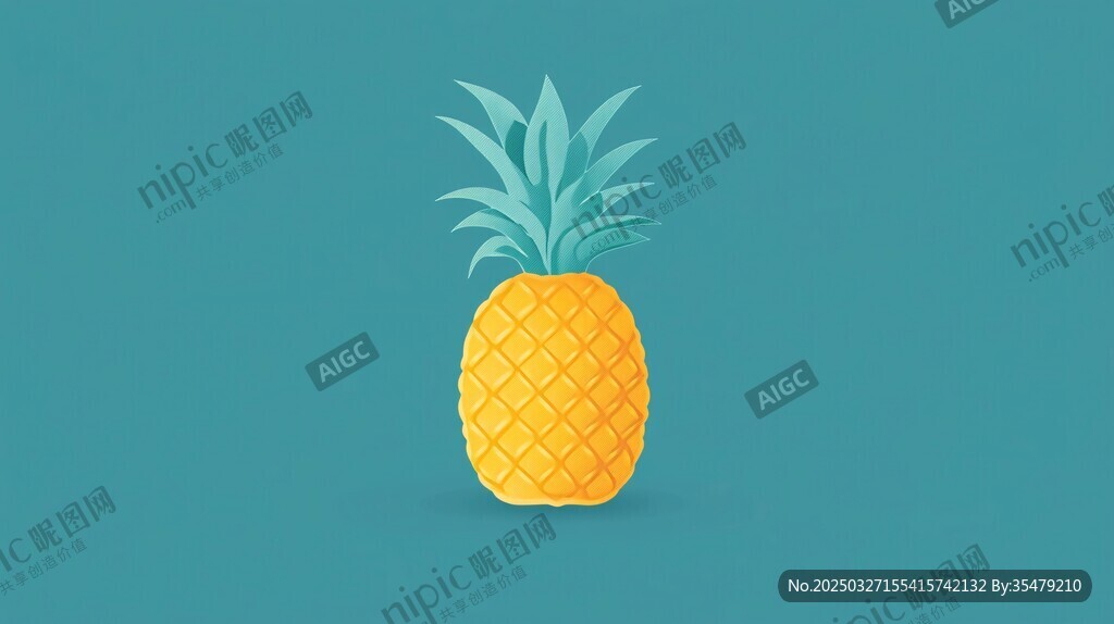 简约风菠萝插画