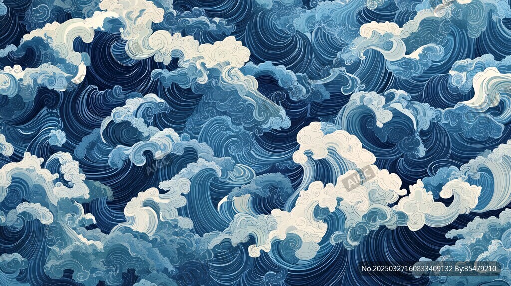 海浪纹理图案