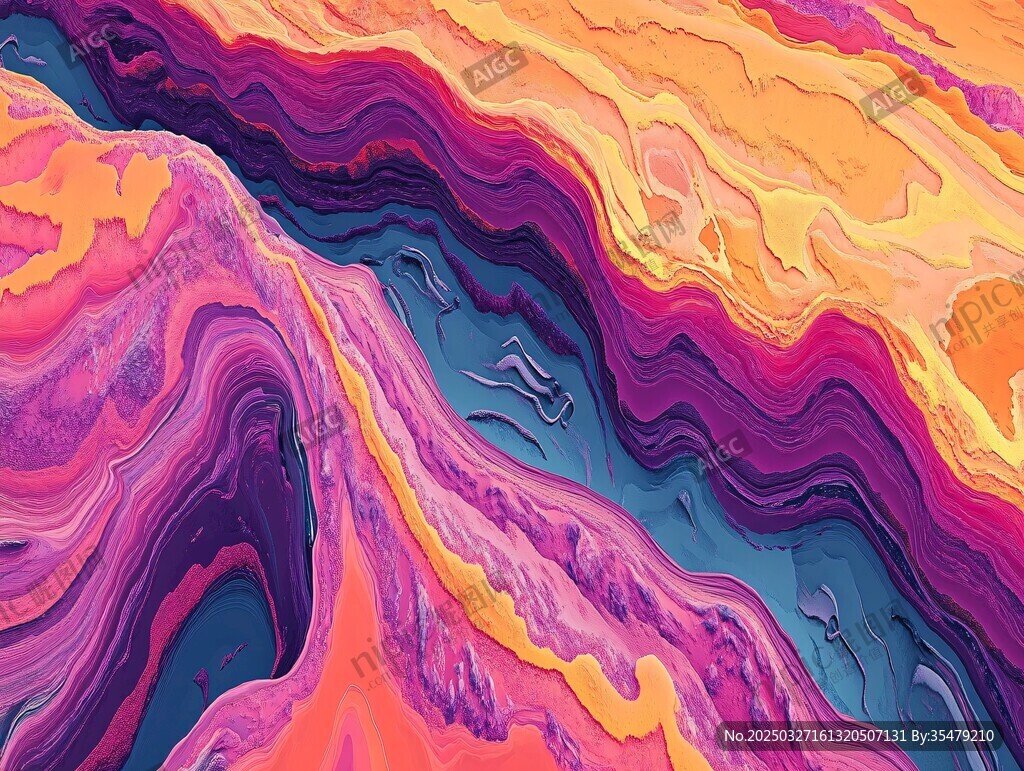 梦幻绚丽流体艺术纹理