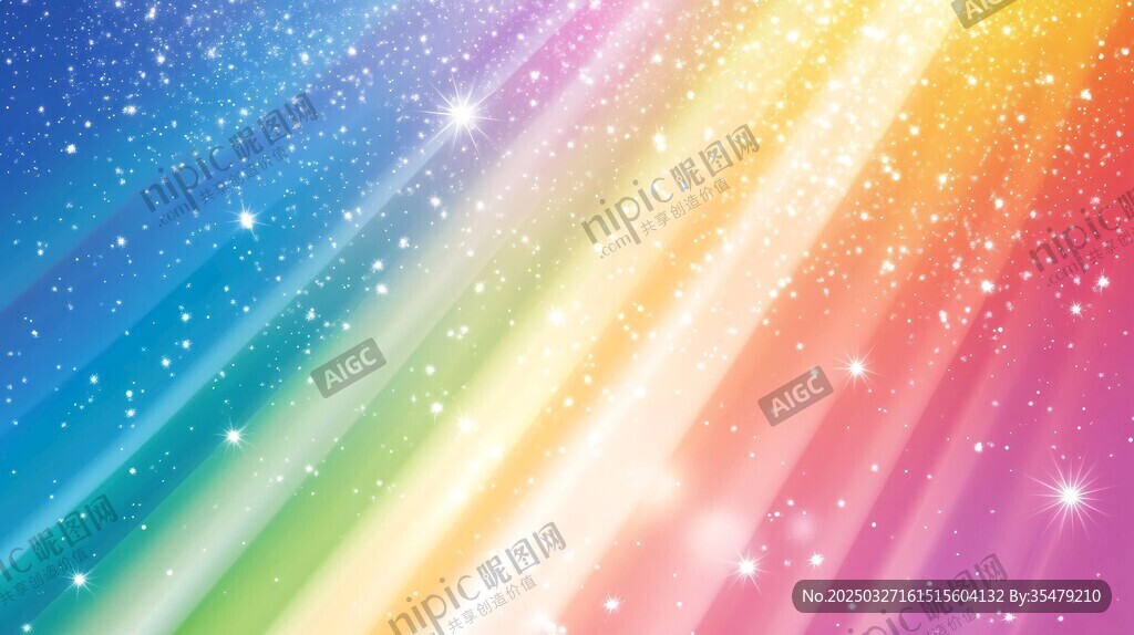 梦幻七彩星空背景图