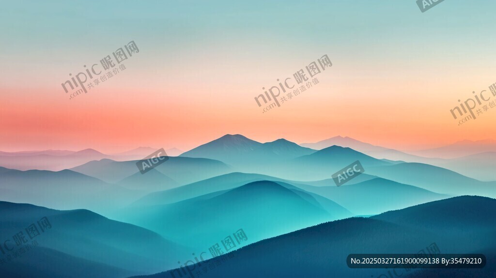 梦幻远山 绚烂天际线