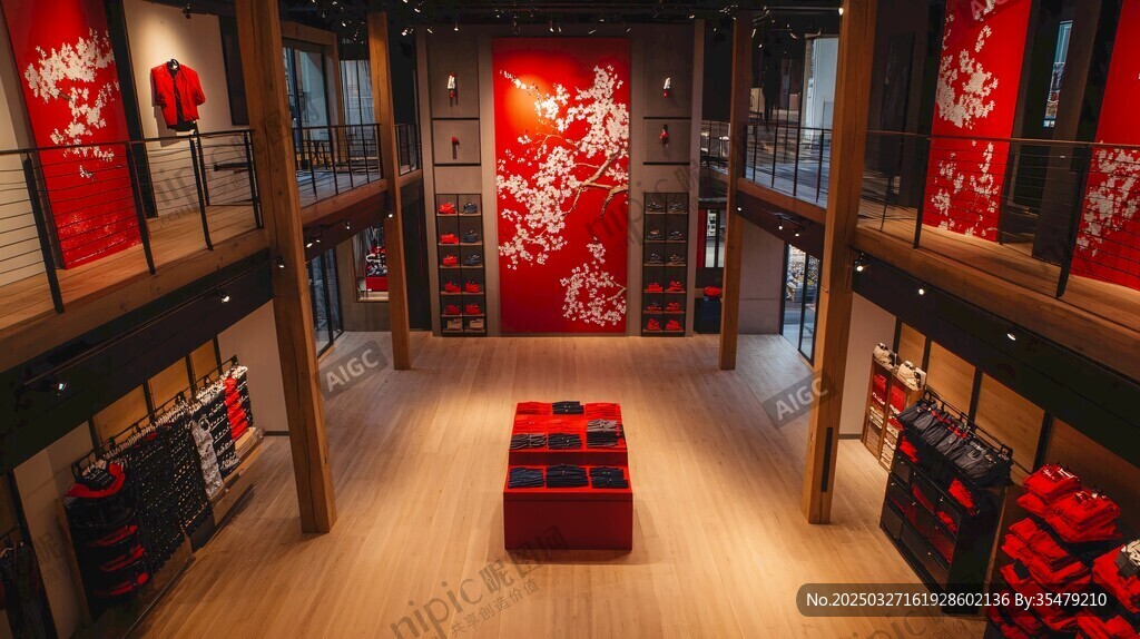 中式风格运动服饰店展示