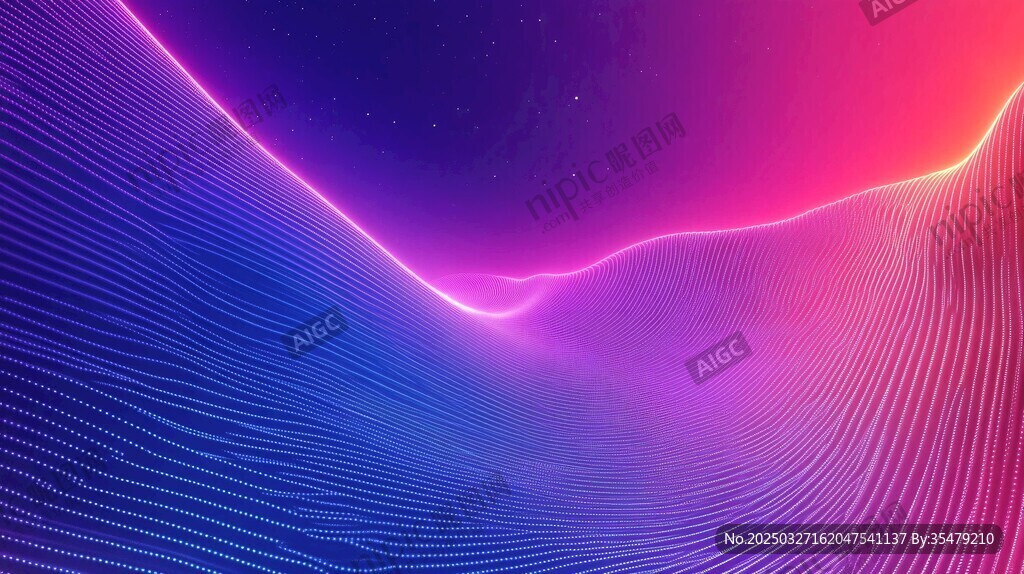 梦幻炫彩渐变线条背景图