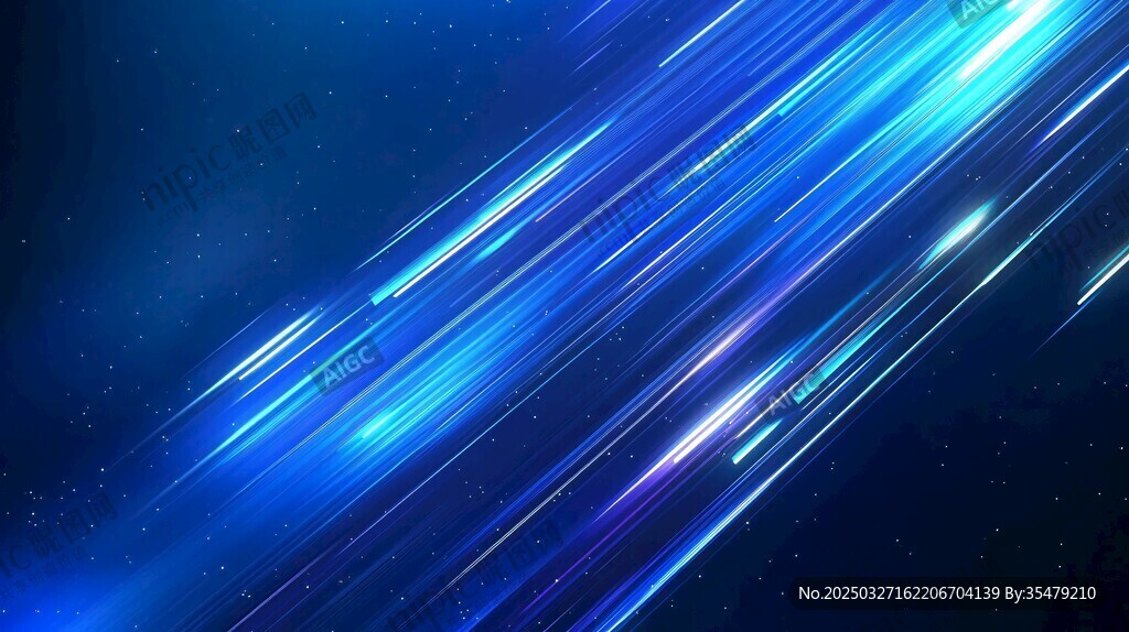 梦幻蓝色光线科技感背景