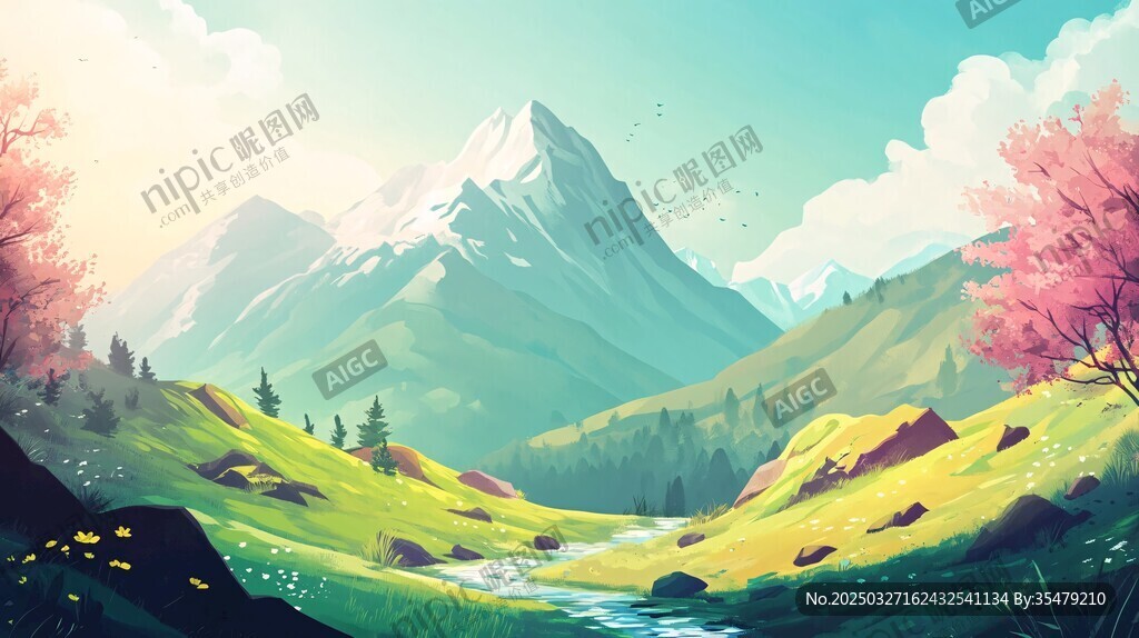 春日山间美景