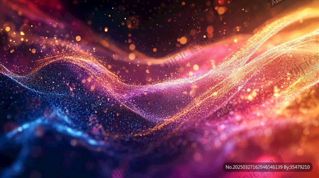 梦幻流光粒子动感背景图