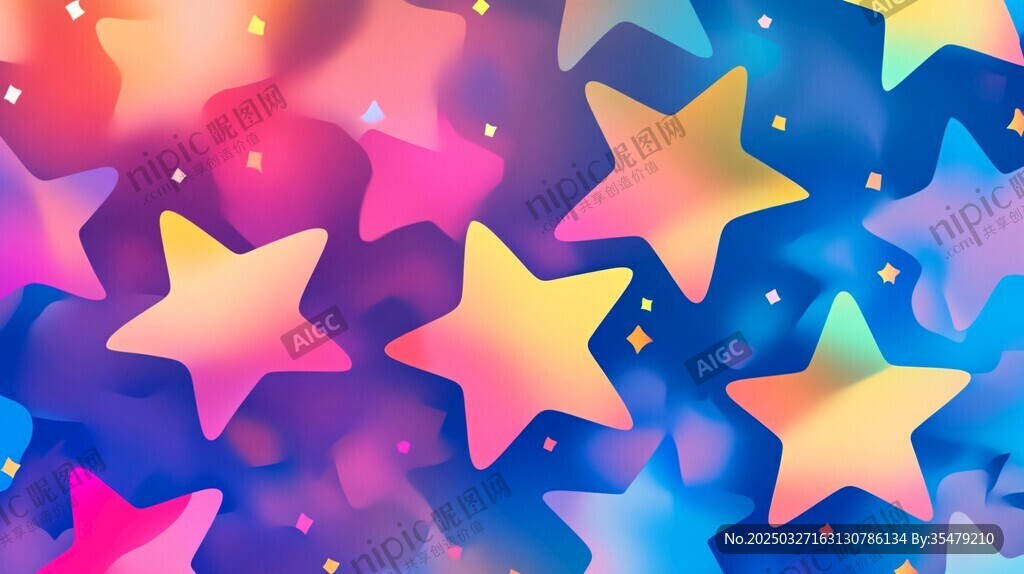 梦幻炫彩星星背景图案