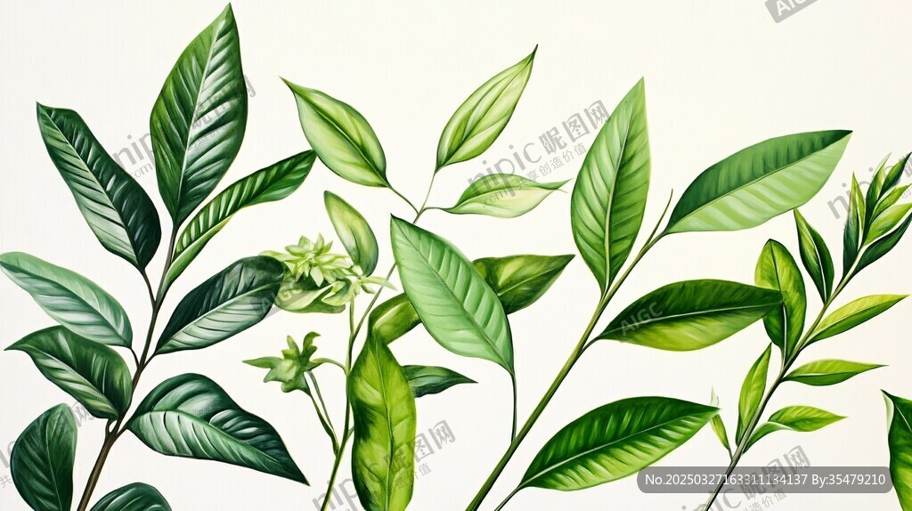 清新绿植绘 叶片生机尽显