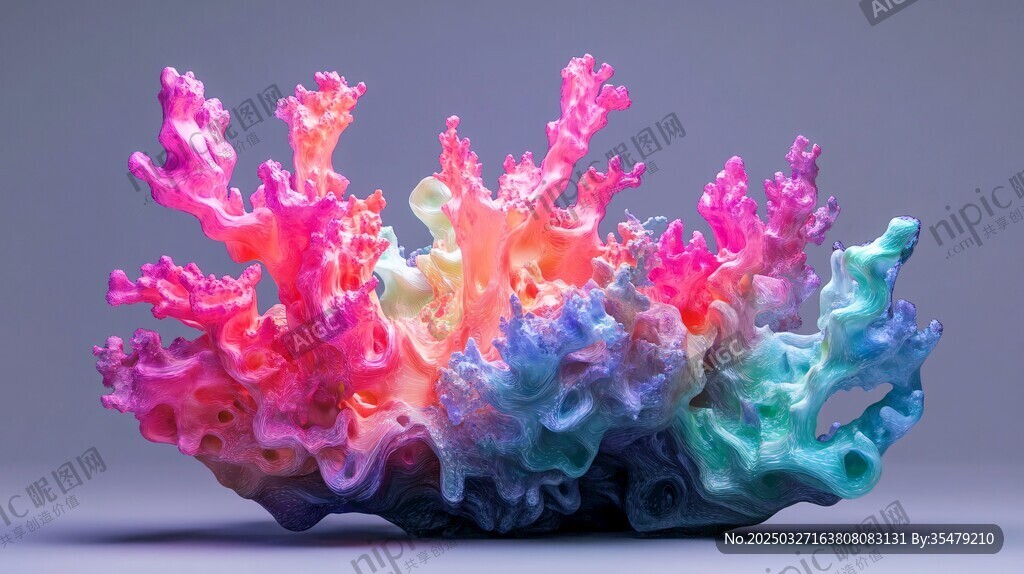 梦幻多彩珊瑚艺术造型